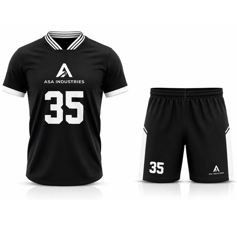 ASA Custom Black Soccer Uniform Set