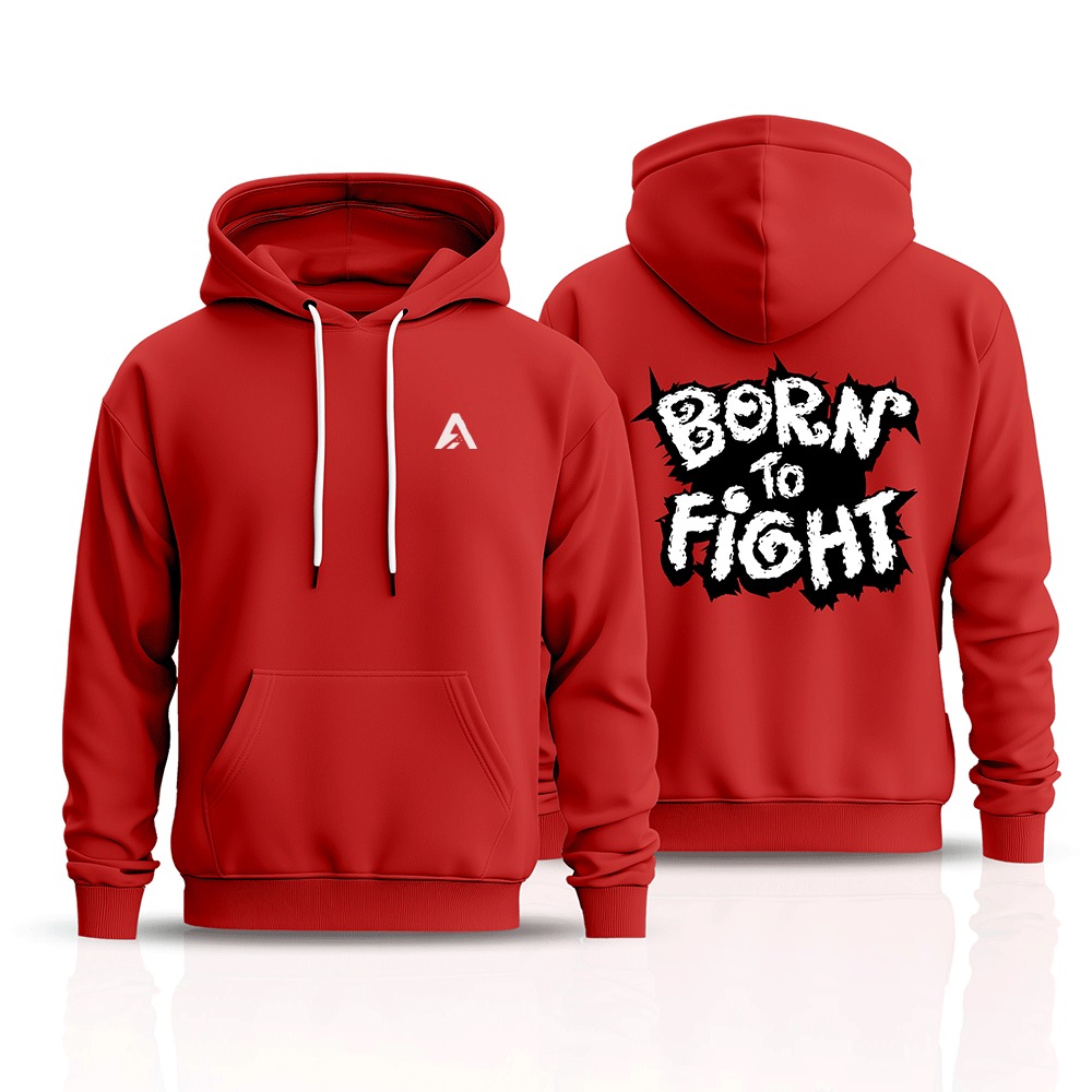 Custom Graphic Print Hoodies — Black — Front